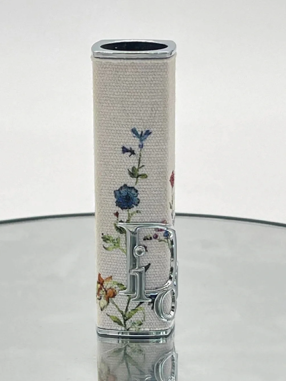 Dior Addict Millefiori Floral White & Multicolor Refillable Case Lipstick Holder